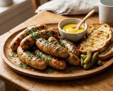 Grilled Fresh Chicken Sausages | Golden and Juicy