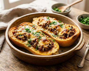 Dovleac copt umplut cu carne tocată | Festin de toamnă