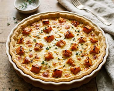 Tartă cu brânză Emmental și dovleac | Rafinament franțuzesc