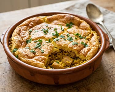 Arroz con costra | Orez spaniol cu pui și crustă aurie
