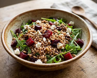 Tuscan Farro Salad with Roasted Beetroot | Autumn Lunch