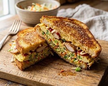 Gilgeori Toast cu pui | Street food coreean crocant
