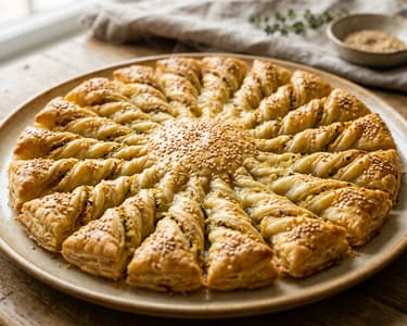 Tartă Soleil cu brânză Emmental | Aperitiv franțuzesc