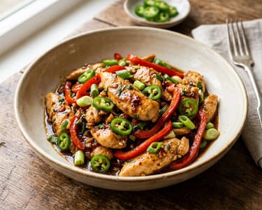Pui Hunan picant la wok | Cină asiatică în 15 minute