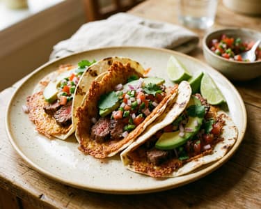 Tacos Costras cu vită suculentă | Street food mexican