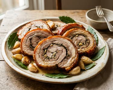 Ruladă din fleică de porc | Fragedă și crocantă