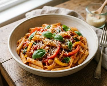 Penne alla Peperonata | Clasic italian rapid