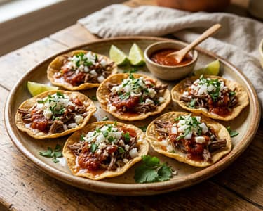 Chalupas poblanas cu vită | Street food mexican autentic