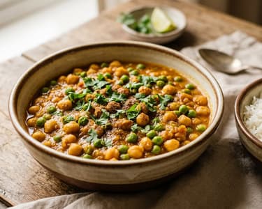 Chana Matar | Indian Chickpea and Pea Curry