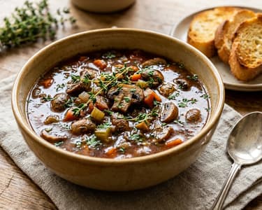 Supă de ciuperci à la Bourguignonne | Bogată și aromată
