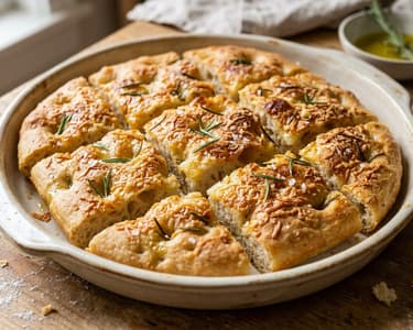 Focaccia cu Grana Padano | Flatbread italian crocant