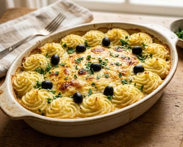 Bacalhau à Zé do Pipo | Baked cod with mashed potatoes and golden crust