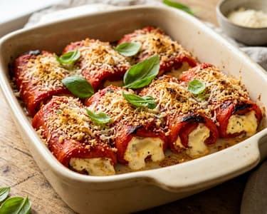 Baked Roasted Pepper Rolls | Italian Flavor