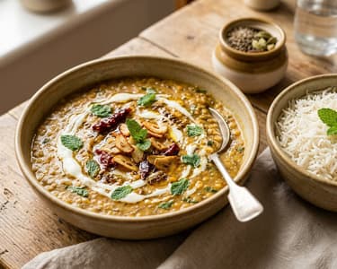 Dal Sultani | Royal Lentil Curry with Yogurt and Mint