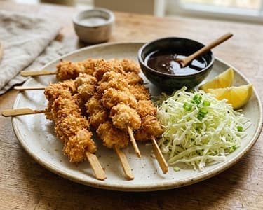 Kushikatsu de pui crocant | Frigărui japoneze street food