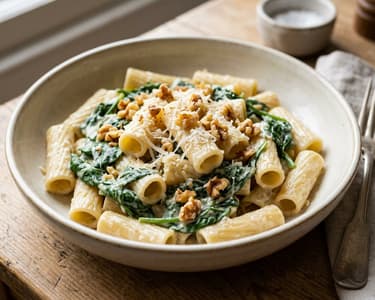 Rigatoni cu spanac și gorgonzola | Cină italiană rapidă