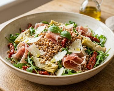 Salată toscană de farro cu prosciutto | Prânz italian