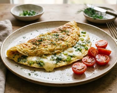 Omletă țărănească cu cașcaval | Brunch pufos și rumen