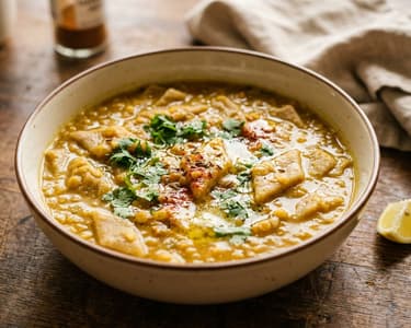 Dal Dhokli | Indian Lentil Curry with Spiced Dumplings