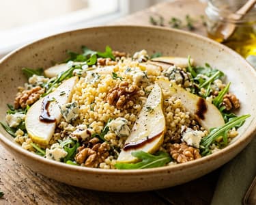Tuscan Bulgur Salad with Pears and Gorgonzola | Autumn Lunch