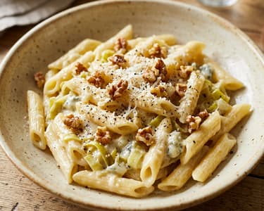 Penne cu praz și gorgonzola | Clasic italian cremos