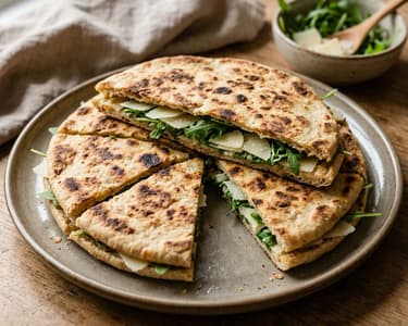 Torta al testo cu Pecorino | Flatbread tradițional umbrian