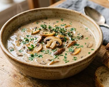 Supă de ciuperci à la Dijonnaise | Aromată și cremoasă
