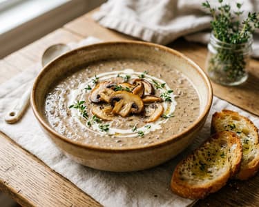 Mushroom Soup with Dijon Mustard | Smooth and Aromatic