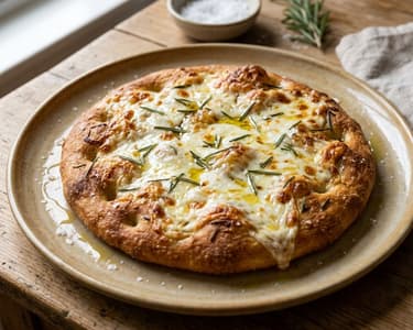 Tuscan Schiacciata with Mozzarella | Crispy Flatbread