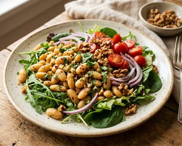Salată caldă libaneză Fasolia Harra | Prânz picant