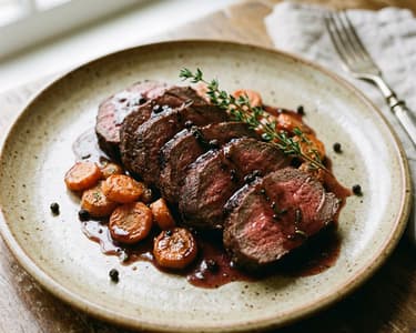 Oven-roasted venison with red wine and spices | Classic Romanian game dish