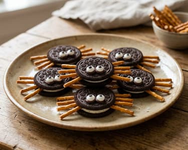 Păianjeni haioși din biscuiți și covrigei