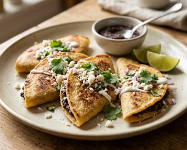 Tetelas oaxaqueñas cu fasole neagră | Street food mexican