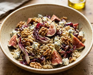 Tuscan orzo salad with radicchio and figs