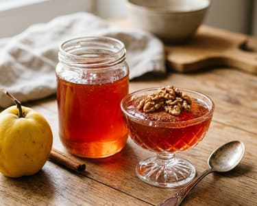 Traditional Quince Jelly with Walnuts | Aromatic Autumn Dessert