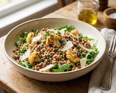 Farro Salad with Roasted Cauliflower | Autumn Lunch