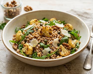 Farro Salad with Roasted Cauliflower | Tuscan Lunch