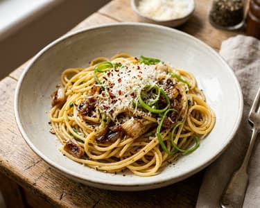 Paste cu ceapă verde caramelizată | Savoarea Italiei