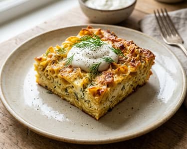 Tăiței cu telemea și mărar la cuptor | Brunch de casă