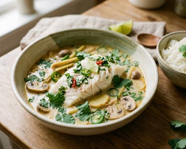 Pla Tom Kati | White Fish Poached in Coconut Milk