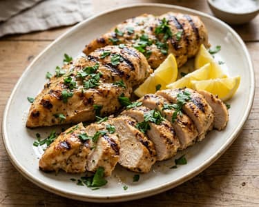 Grilled Chicken Breast Marinated in Yogurt with Garlic and Thyme | Tender and Juicy