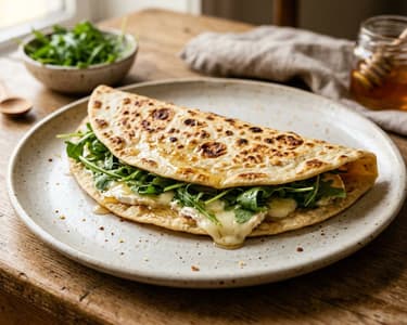 Piadina with Goat Cheese and Arugula | Italian Flatbread