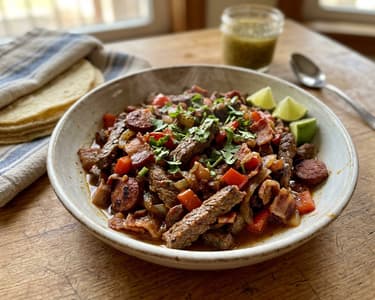 Discada norteña with beef | Juicy Mexican street food