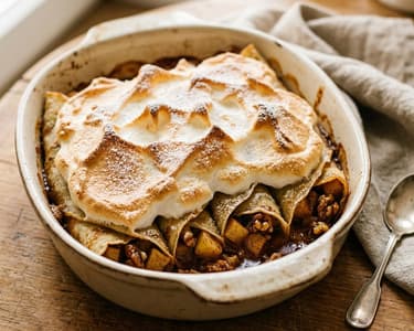 Banat-style crepes with apples | Traditional baked dessert