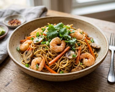Miến Xào Tôm | Vietnamese Noodles with Shrimp and Vegetables