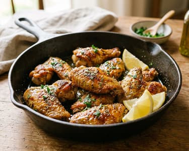 Greek Pan-Fried Chicken Wings | Crispy in 25 Min