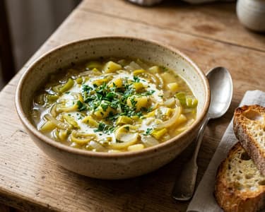 Potage Bonne Femme | Rustic French Leek and Onion Soup