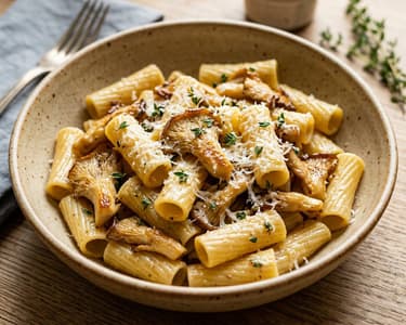 Rigatoni with Oyster Mushrooms and Thyme | Quick Italian Classic