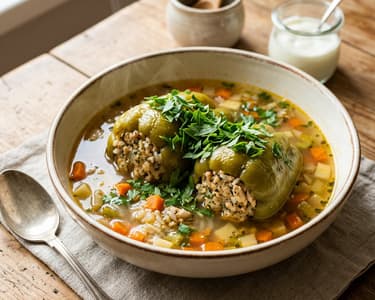 Stuffed Pepper Soup with Chicken | Homemade Tradition