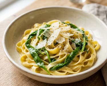 Tagliatelle with Fresh Sorrel and Parmesan | Quick Italian Classic